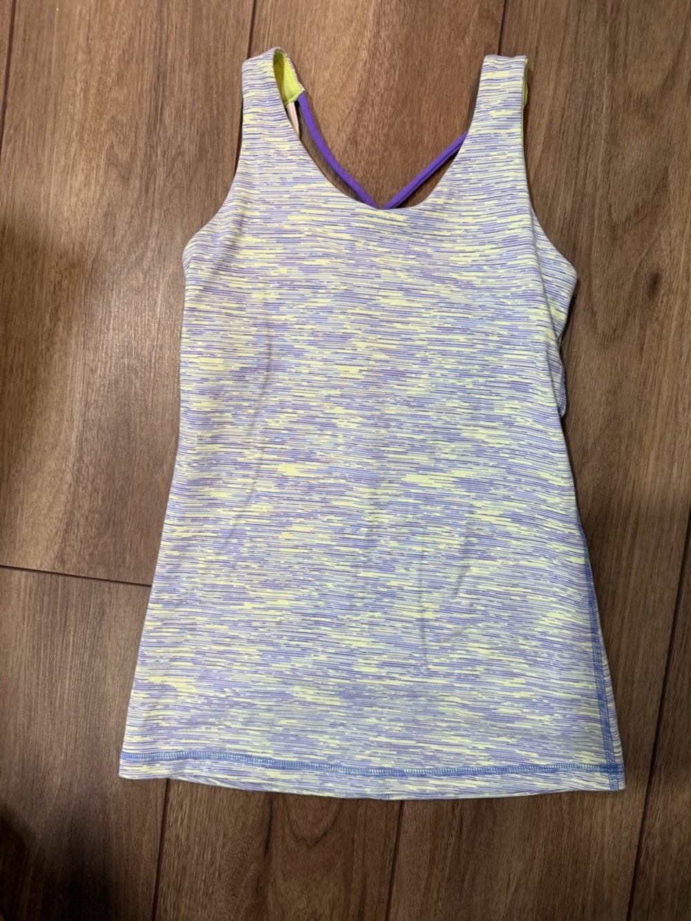 Ivivva Neon Lime Tank with Lavender Straps